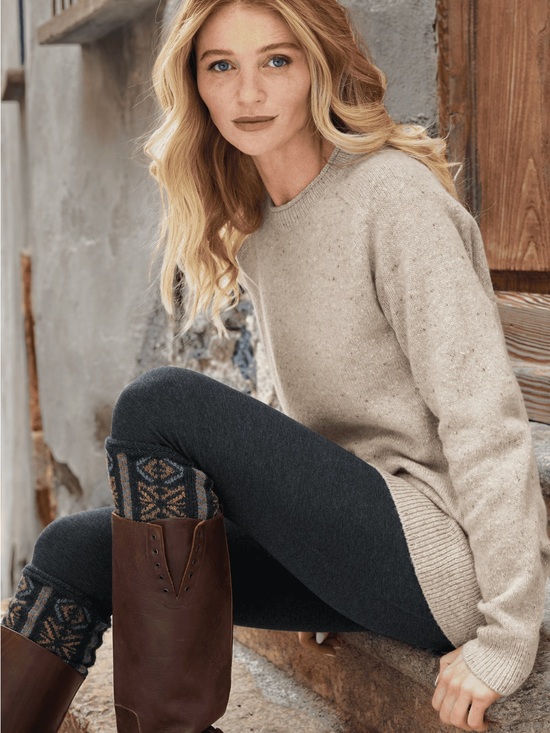 Peruvian Connection Pants - Peruvian Connection Charcoal Color Pima Cotton Leggings – Size M Style: АН15-1